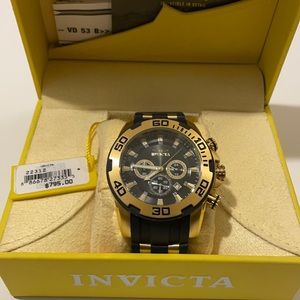 Invicta Men's Pro Diver Scuba 50mm Gold Tone